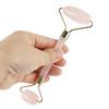 Natural Double Head Rose Quartz Jade Stone Roller & Scrapping Plate Face Massage Tool Kit