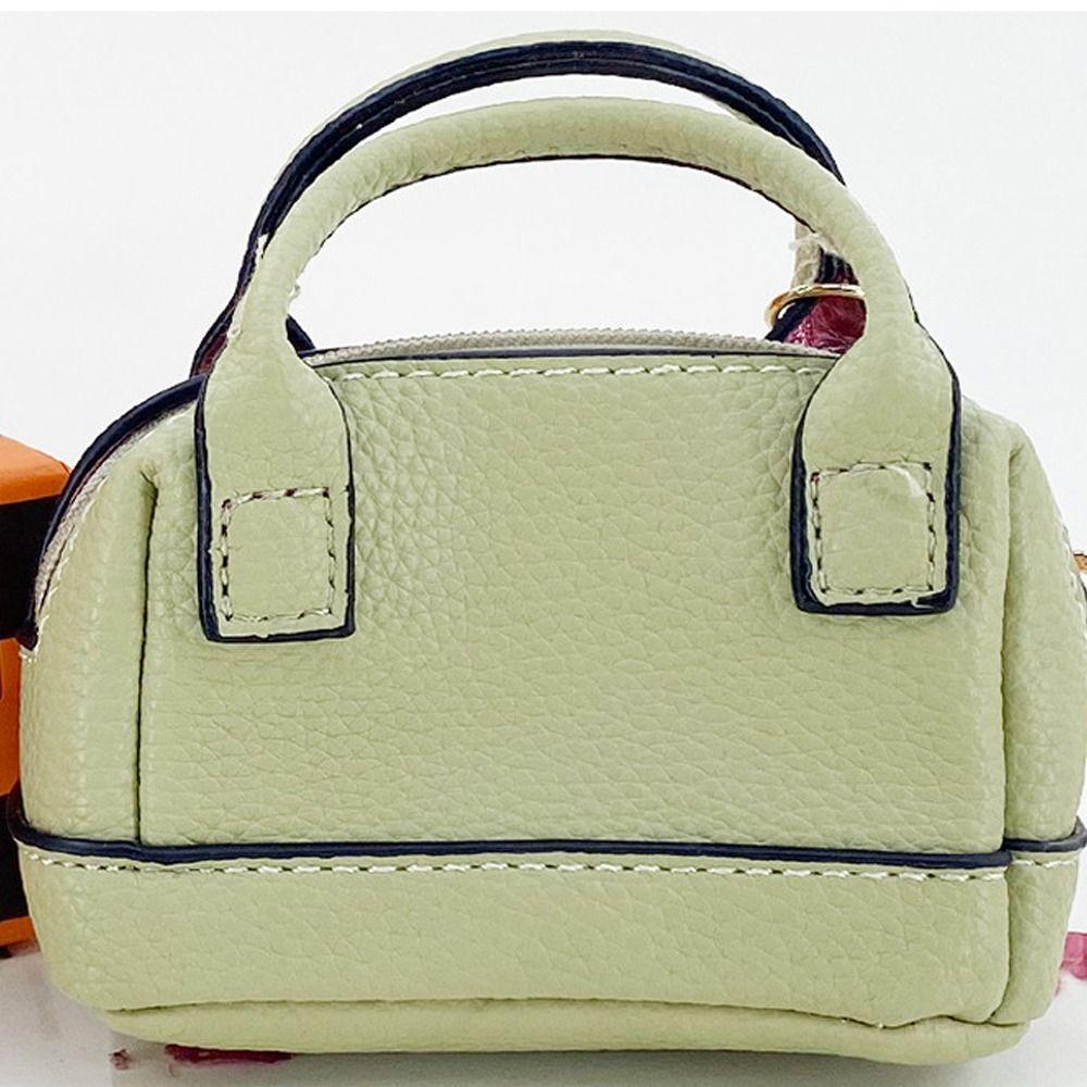 Creative With KeyChain Key Bag Simple PU Leather Mini Storage Pouch Multifunction Gift Coin Purse Wallet