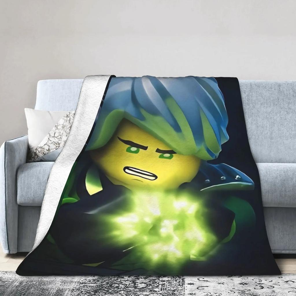 Ninjagos Flannel Throw Fashion Blanket Warm Autumn Bedspread for Living Room Sofa Bed Cover Kids Boys Girls Pattern
