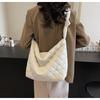 Casual Cotton Shoulder Bag With Standup Pouch For Daily Outings