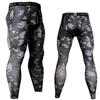 Musgneer Men's Camouflage Compression Tights, Long Tights, Compression Innerwear, Sweat-Wicking, Quick-Drying, Power Stretch, Underwear for Fitness, R