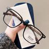 Wooden Color TR90 Eyeglass Frames for Men Women Rectangle Shape Japan Style Lightweight Durable Glasses Frame