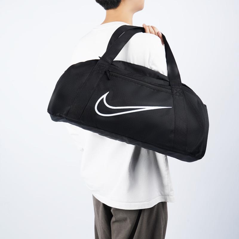 Nike Poliester Torba na siłownię Torba kempingowa Jednoramienna torebka Torba podróżna Regularna Unisex Czarna Casual DA1746-010