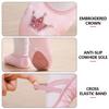 Lightwight Girls No-Elastic Satin Ballet Shoes Crown Sole Embroidery Ballet Comfortable & Anti-Slip Dance Shoes Ballet Supplies