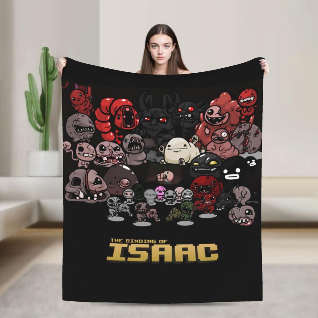 Funda de Manta de Dibujos Animados The Binding of Isaac Manta de Felpa para Lanzar Ultra-Suave para Coche Colcha