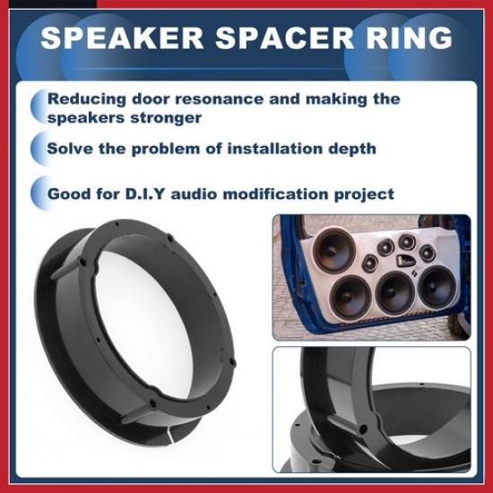 Speaker Spacer Ring Tweeter Speaker Spacer Adaptor for Volkswagen for 6.5" 2Pc