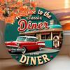 Vintage Metal Sign Welcome To Classic Restaurant Retro Wall Decor