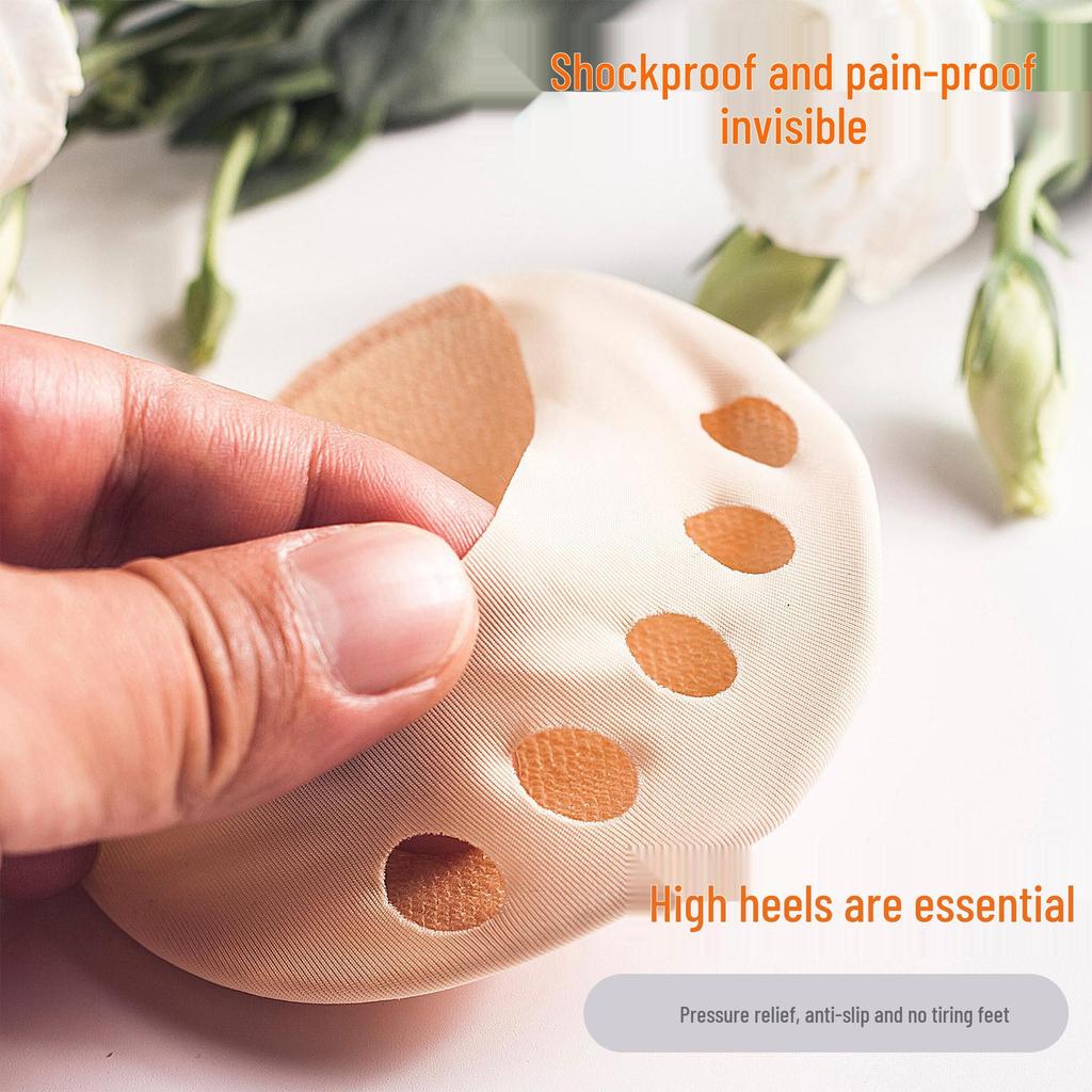Shock-Absorbing Fingerless Socks: Pain-Proof Invisible Forefoot Pads for High Heels