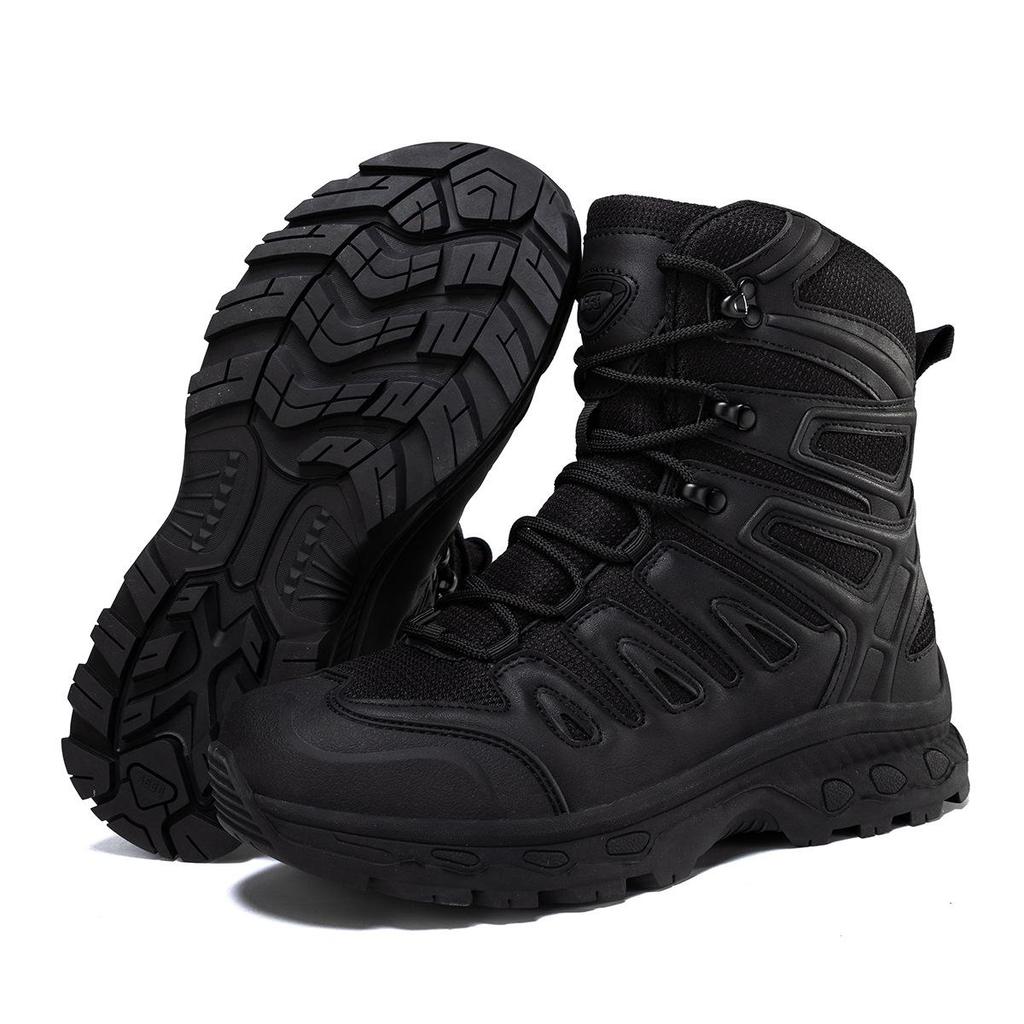 Men's Tactical Breathable Outdoor Combat Boots - Wear-Resistant, Large Size