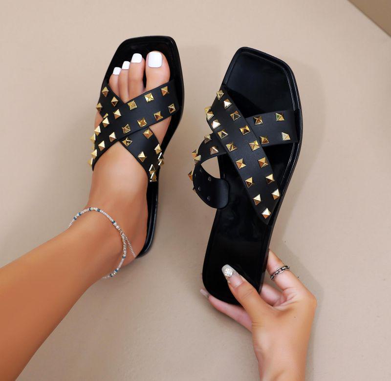 

Летние модные желейные хрустальные тапочки - Сандалии для пляжа 40 чёрный