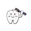 Cartoon Smiling Tooth Enamel Pins Custom Teeth Brooches Lapel Badges Funny Oral Health Jewelry Gift for Kids Friends