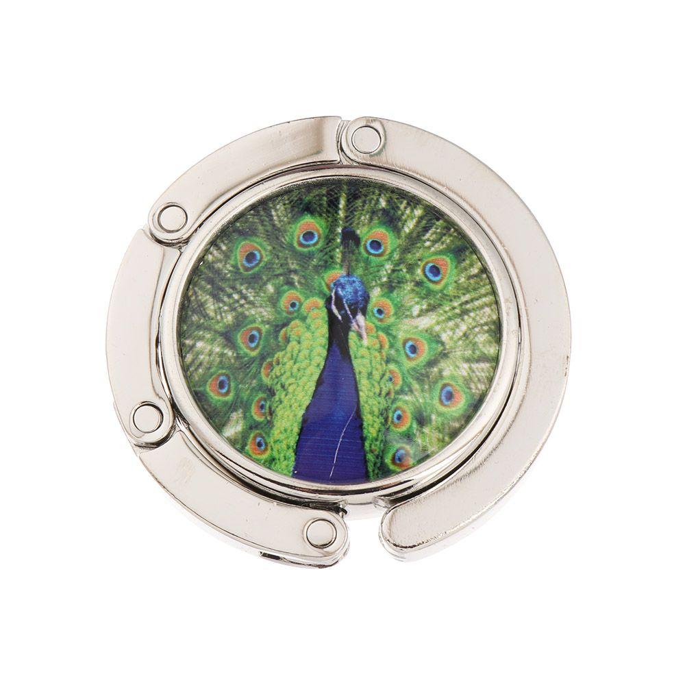 Oil Painting Style Crystal Portable Folding Table Hanger Table Bag Hook Desk Hooks Purse Holder