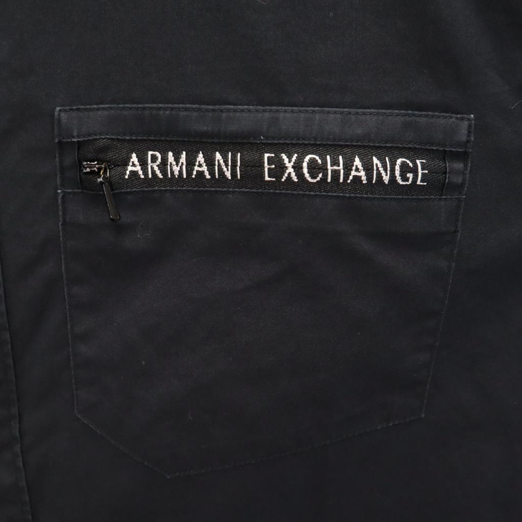 Armani Exchange Long Sleeve Cotton Shirt M Black Men's Used