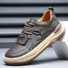 Fashion Luxury Brand Men's Shoes Fashion Genuine Leather Skateboard Shoes for Men Breathable Walking Sneakers Comfortable Casual Shoes