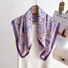 Luxury Printed Square Scarves Women's Silk Scarf Spring and Summer Floral Bandana Small Neckties Hairbands Bags Foulard Shawl
