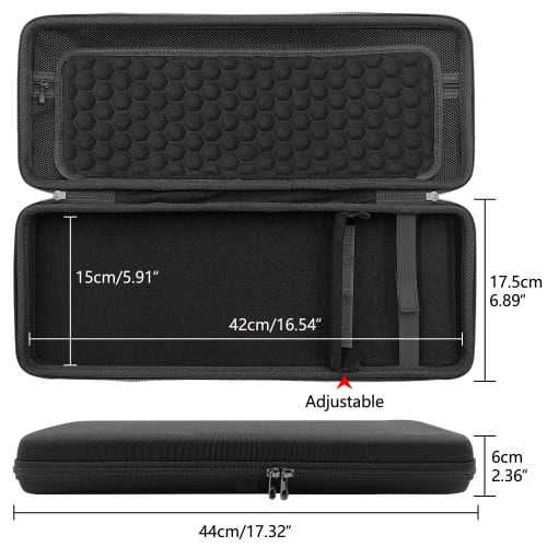Musiin Custom Production Station Case, Ableton Move Compatible, Cable Compartment, Interior Mesh Pocket, Fixed Design, Compact Travel Case