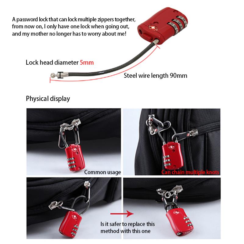8 Digits Password Code Combination Padlock Zinc Alloy Suitcase For Luggage Travel Code Smart Lock Code Keyed Anti-Thieft Lock