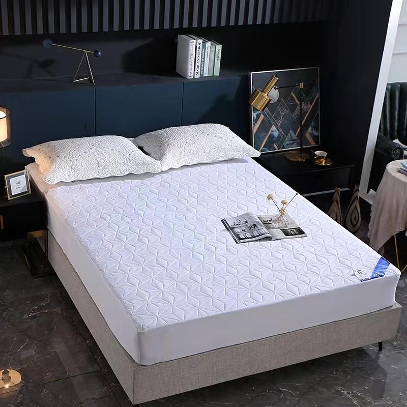 Husă de saltea îngroșată, impermeabilă, de culoare solidă, moale, prietenoasă cu pielea, husă de pat matlasată, dimensiune personalizată, cearșaf îmbrăcat fără fată de pernă