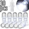 10-30pcs Car T10 Led Bulbs LED Light Cold White Silica Auto Interior Dome Reading Wedge Side Door Trunk Lamp License Plate Lamp