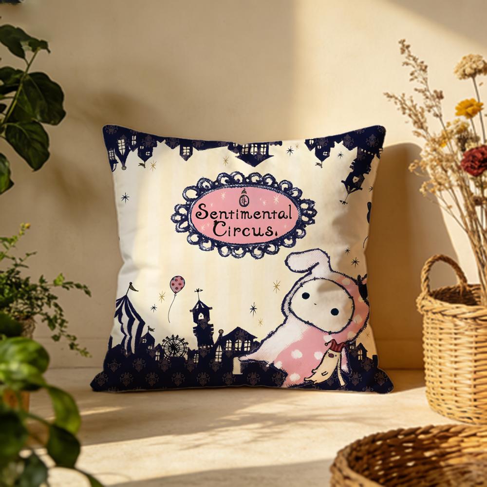 Trendy Ssentimental Circuses Cushion Cover Versatile DoubleSided Pillow Case Fit for Sofa Bed Car  Daily Decor