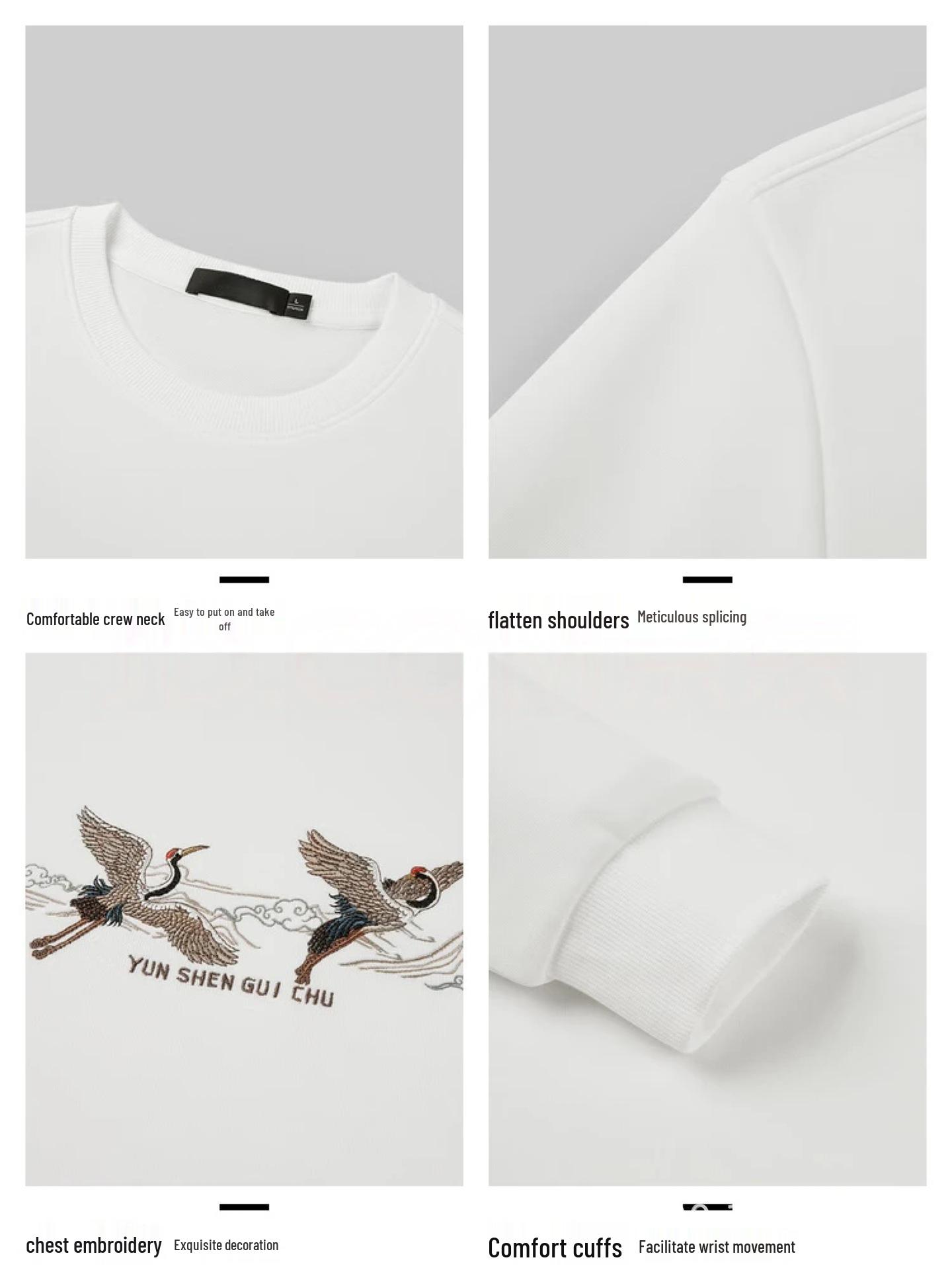 

Brand Tagged Men s Autumn H-Family Hoodie – Celebrity Collaboration, Chinese Embroidery Style, Tao Fa Zi Ran Series 077A Bulk Wholesale 20+ Pieces брудно-білий