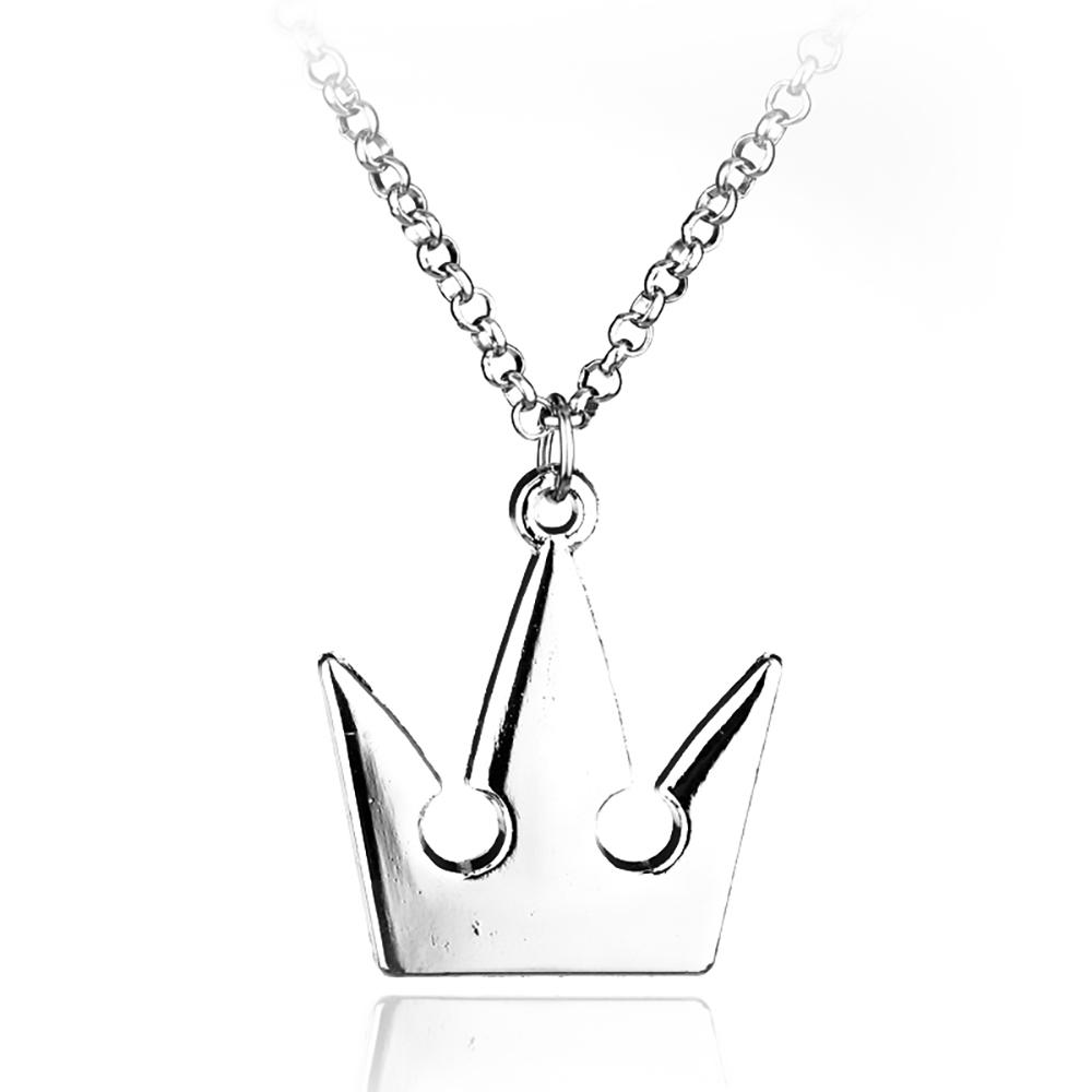 

Fashion Kingdom Hearts Cosplay Crown Necklace Cartoon Movie Sora Pendants Darts Chain Men s Accessories Gifts