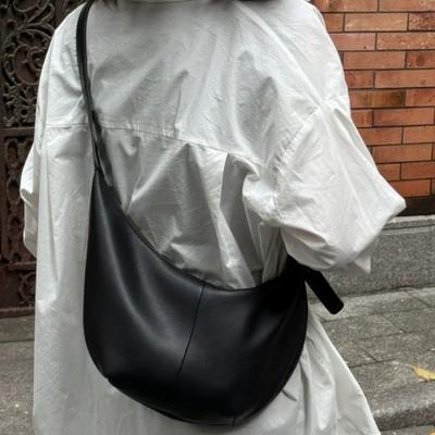 Versatile Minimalist Lazy Wind Dumpling Soft Leather Underarm Bag Niche Premium Commuter Shoulder Bag Crossbody Bag