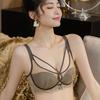 Sexy Mesh Bra for Women Thin Top Support Gathering Underwear Anti-sagging Leopard Print Bra for Women Push Up Bra