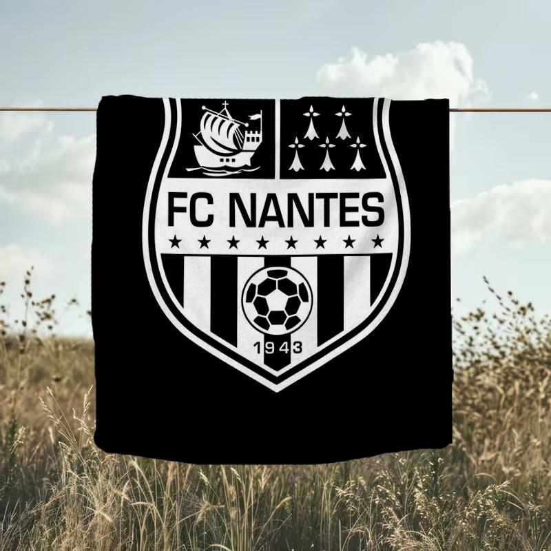 1PC Fc Nan-tes Crest Design Printed Soft Flannel Blanket Throw for Adult Bedroom Living Room Sofa Camping Travel Fan gifts Christmas Gifts