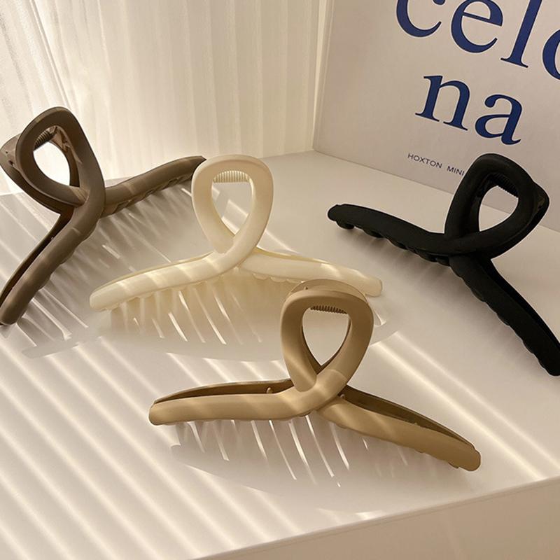 Simple Frosted Large Hair Clip For Women  French Elegant Hairgrips Korean Style Hair Claw Girls Hairpins Hair Accessories