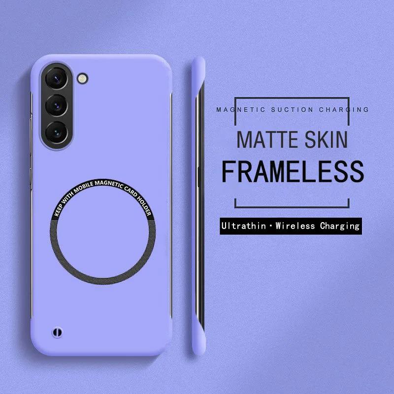 Ultra Thin Frameless Magnetic Hard PC Phone Case For Samsung A55 A35 A15 A05S A73 A53 A23 A52 A32 A22 F05 F55 M55 Protect Cover