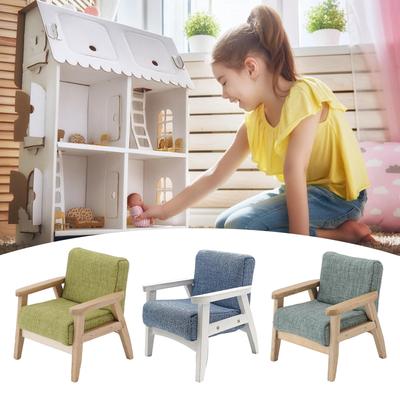 1/12 Scale Dollhouses Single Miniature Couch Furniture Pretend Play for Kids Furniture Model for Dollhouses