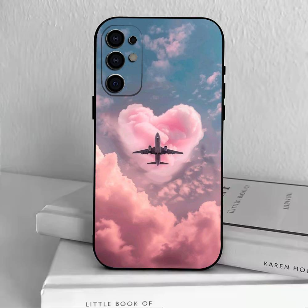 A-Airplane Plane Phone Case For Samsung S25,S24,S21,S22,S23,S30,Ultra,S20,Plus,Fe,Soft Silicone Black Cover