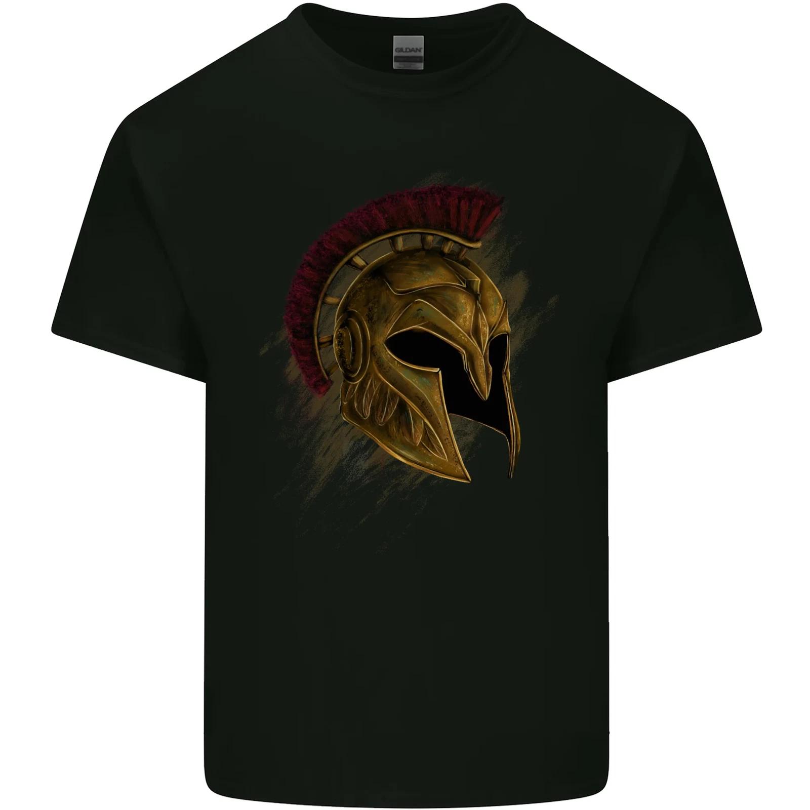 Spartan Helmet Gym Bodybuilding Training Kids T-Shirt Childrens S