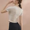 Damen Kurzarm Rundhals Yoga & Fitness Top