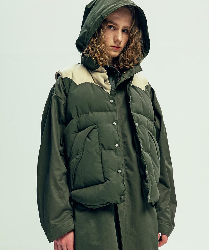 Knd 70S Wyo Padded Ski Vest Olive Khaki