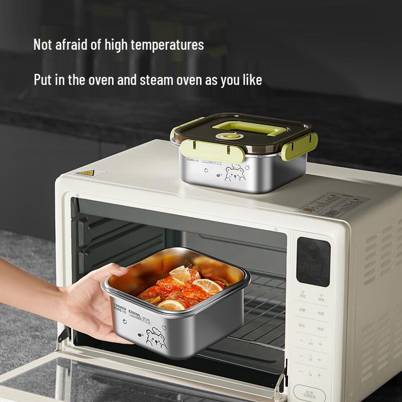 Cui Da Huang Lazy Bear 304 Stainless Steel Food Storage Container