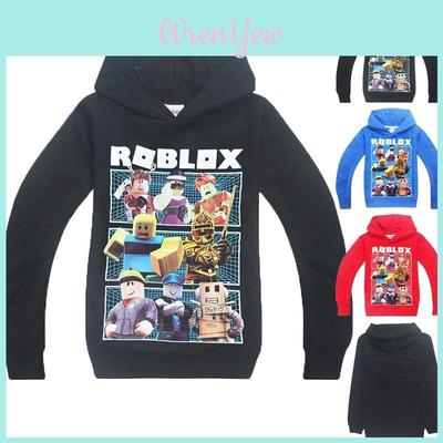 Vibrant Children's Roblox Print Hoodie Sweater With Long Sleeves And Comfortable Fit