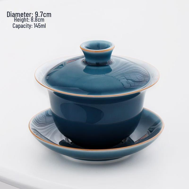 Jiqing Ceramic Double-Layer Gaiwan Tea Cup