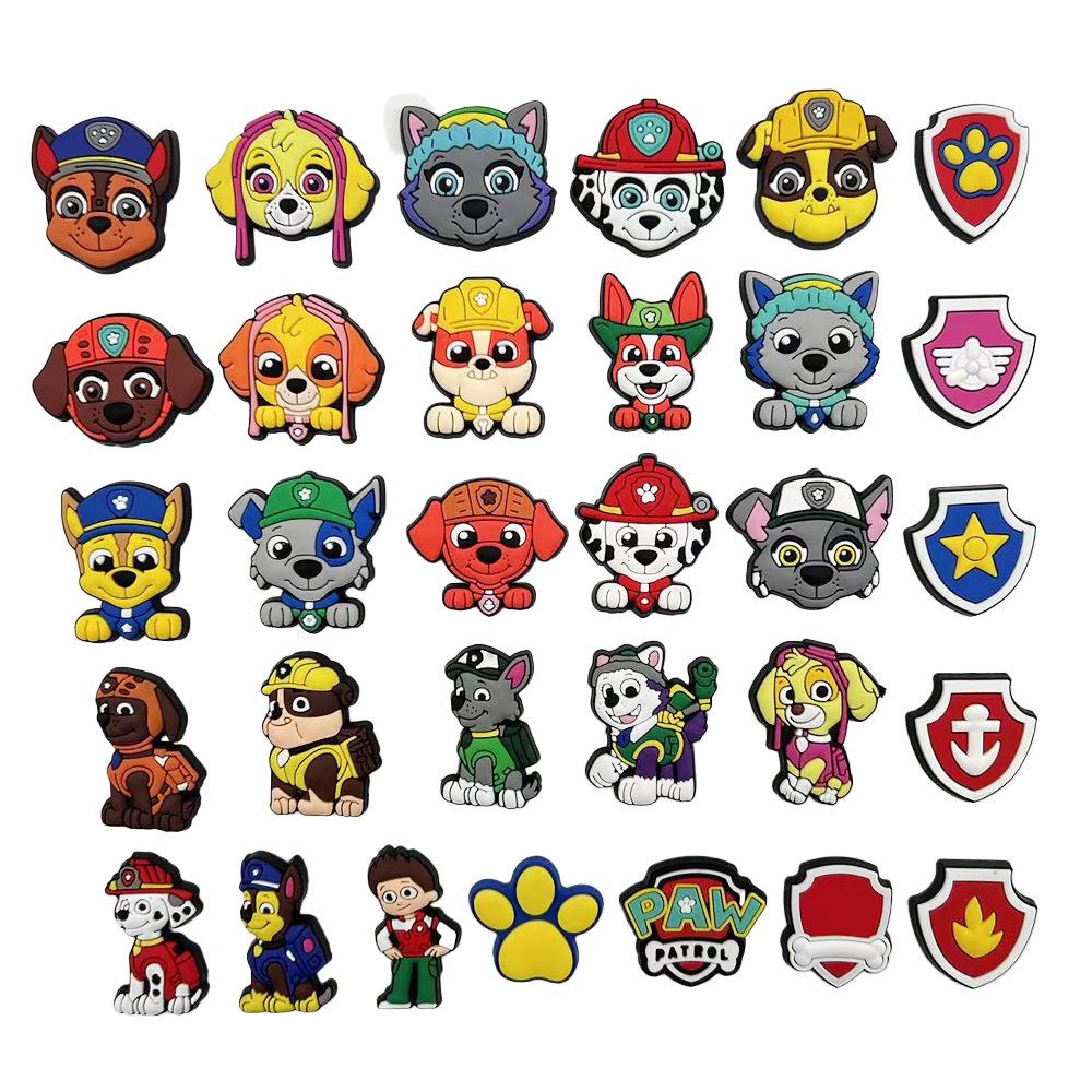 PAW Patrol Flower Clog Shoe Charms: Soft Rubber DIY Accessories