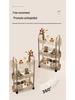 Clear Acrylic Mobile Snack and Storage Rack: Multi-layer, Small, Floor-Standing for Living Room or Bathroom