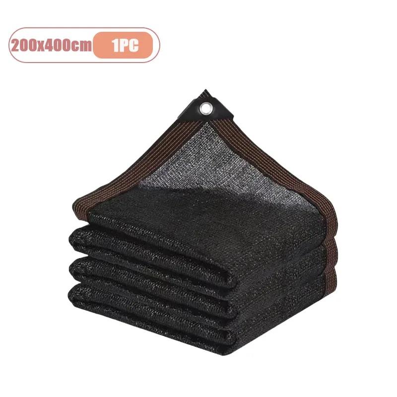 2x2m 2x4m Black Sun Shade Net Fabric, UV Protection Pergola Awning Cover With Grommets Edge, Garden Patio Greenhouse Plant Sun Protection Shade Cloth