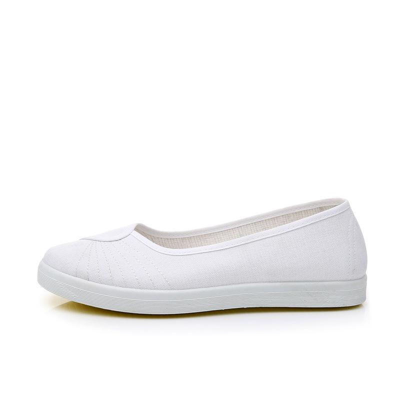 Women's Shoes Flat-soled Nurse Shoes Little White Shoes Beautician Work Shoes Women's Cloth Shoes Soft-soled Care Shoes Wedge Heel Women's Medical Sho