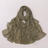 Chiffon Long Scarf With Rhinestones Beads Ethnic Headscarf For Women