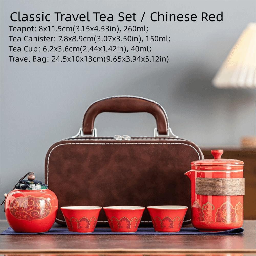 With Handle Travel Tea Set Cerc Material Tea Making Equipment Tea Drinking Equipment Gift Giving