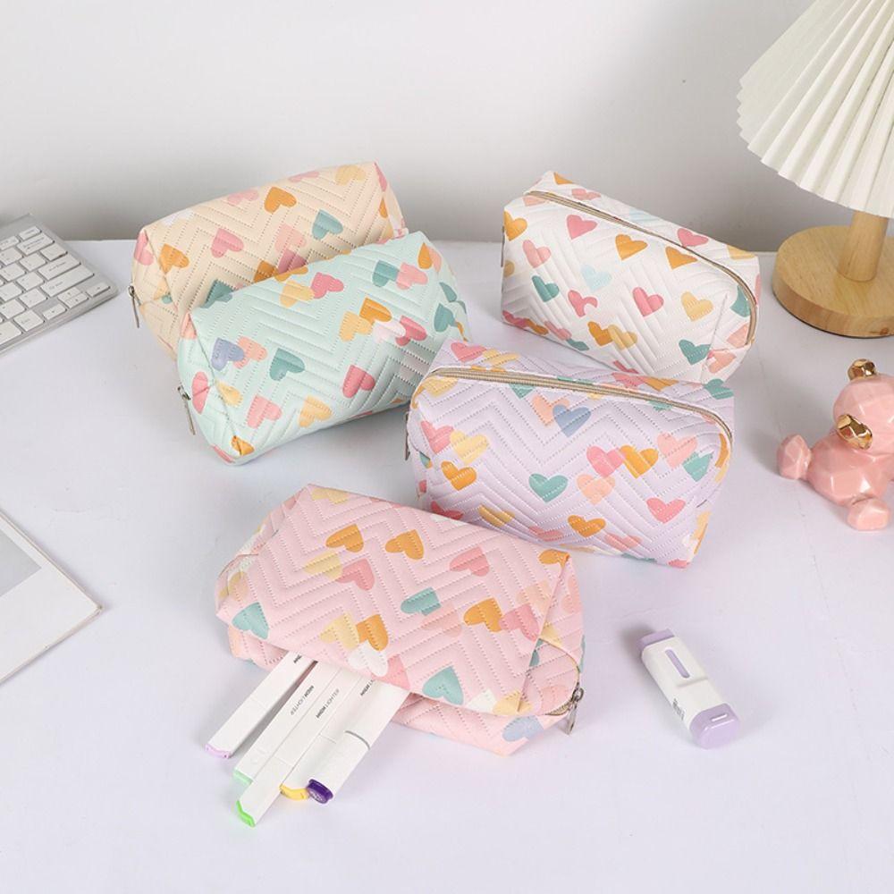 

Simple Pencil Case Fashion Cosmetic Bag Wear-resistant Storage Bag Travel style 1