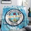 1PC Manchester City F Custom Name Patterned Flannel Blanket Suitable For All Seasons For Home Decor Warmth And Comfort Gifts Holiday Present