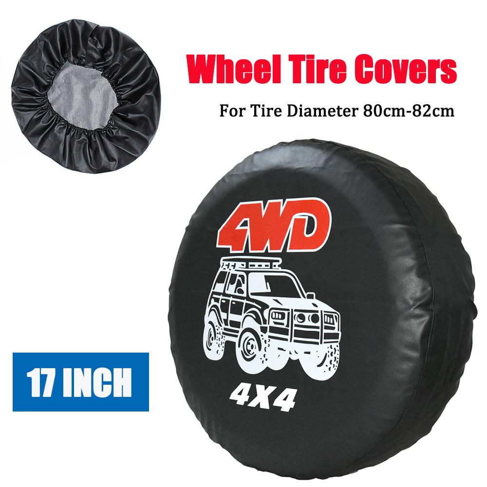 Waterproof 4x4 Spare Wheel Covers PVC Leather Car Spare Tire Storage Bag Case Dust-Proof Tire Cover for Jeep SUV Wheel Protector