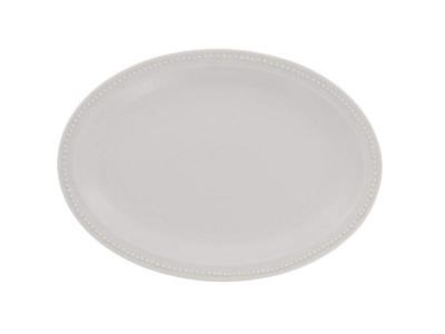 Riad East Oválny tanier Bodka Oválny tanier 24cm Porcelán Matný Mliečny