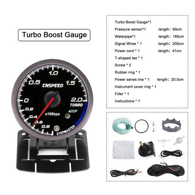 2.5 " 60mm Boost Gauge Exhaust Gas Car Temperature Gauge Oil Pressure Water Temperature Oil Temperature Voltage White